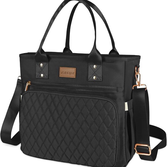 Large Insulated Lunch Bag for Work, Women's Nylon Thermal Lunch Box, Leakproof C - Picture 1 of 6